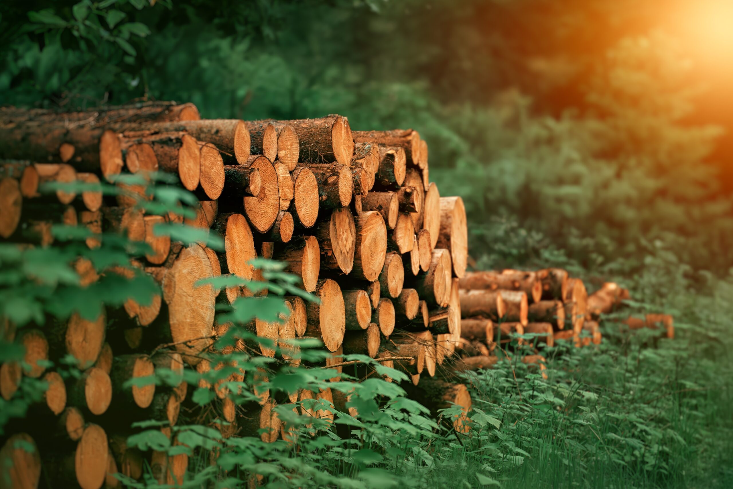 The,Silent,Aftermath,Of,Forest,Logging,Amidst,Greenery