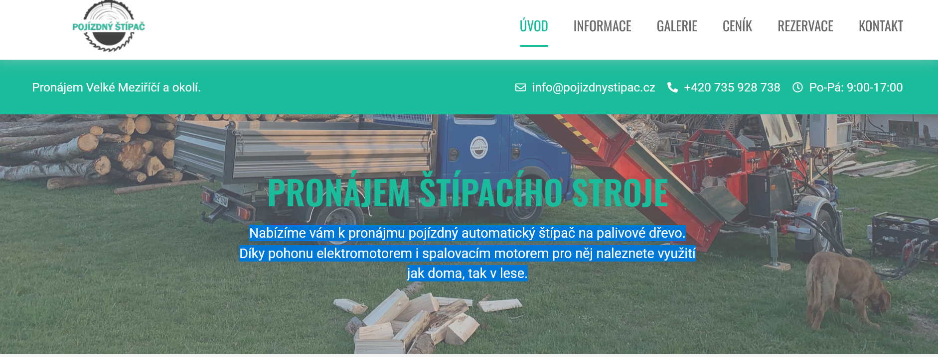 Screenshot 2025-10-11 at 18-01-04 Pojízdný štípač - Pronájem pojízdného automatického štípače